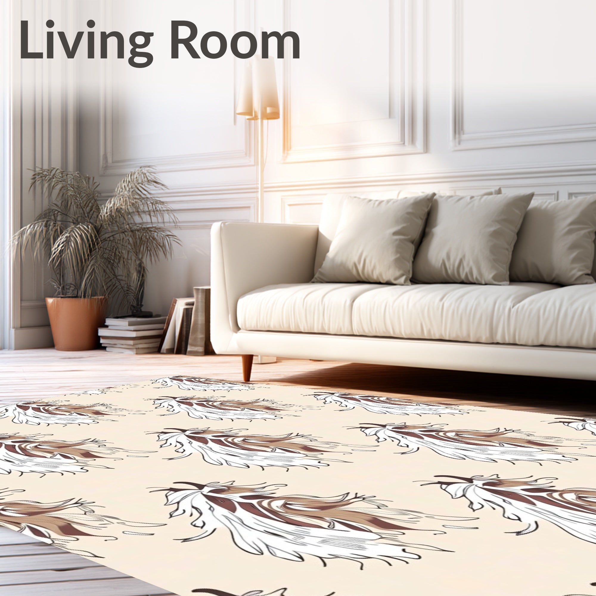 Abstract Mane Pattern Design Rug