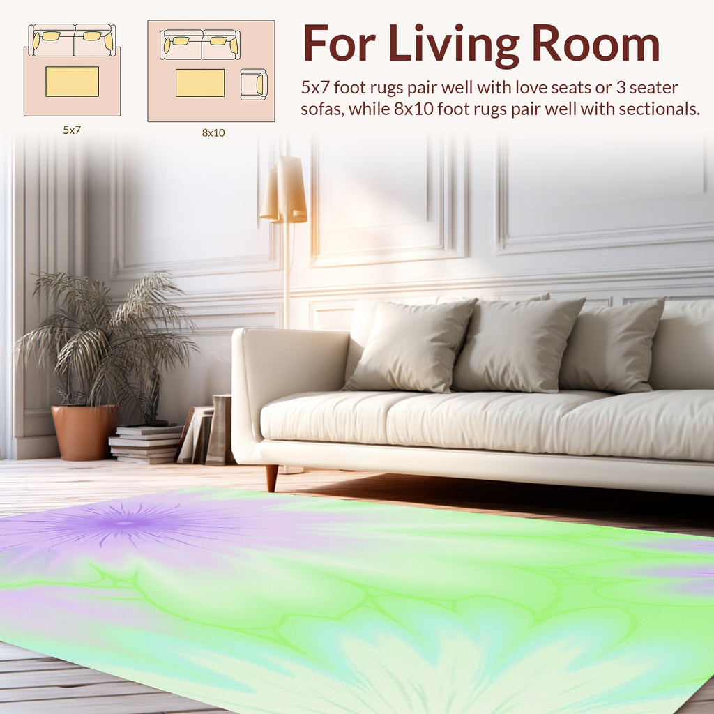 Soft Petal Floral Abstract Rug