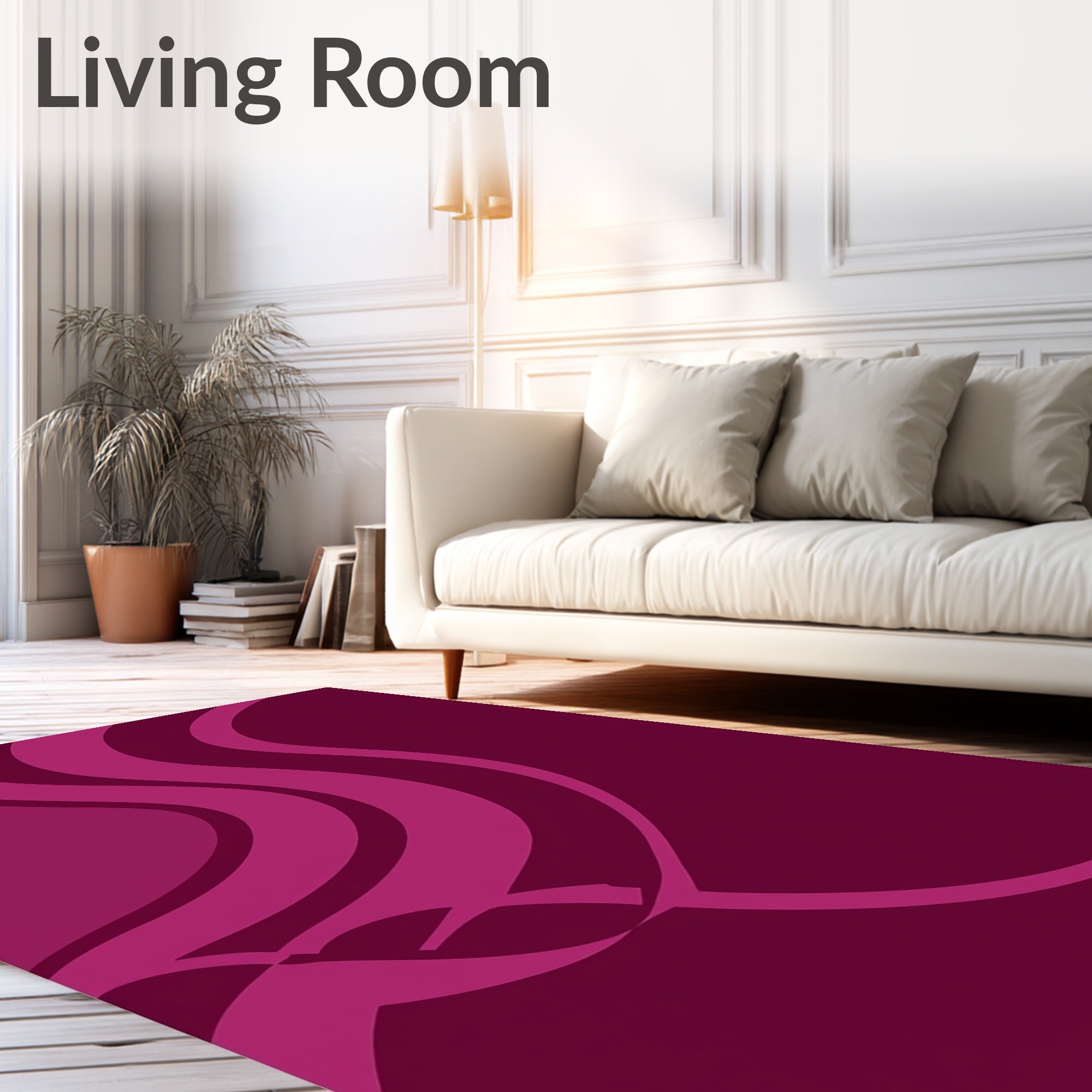 Bold Wavy Abstract Pattern Rug