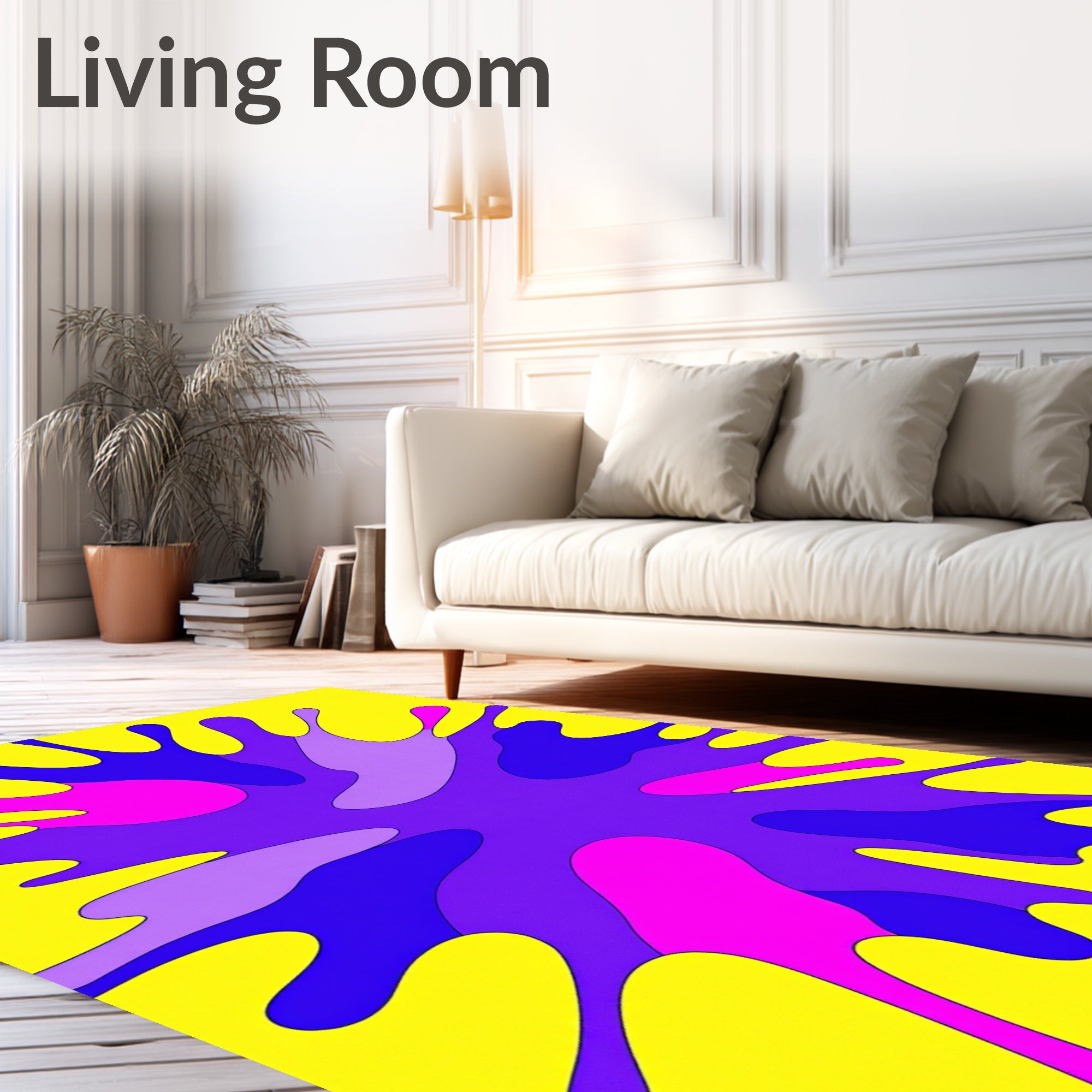 Bold Splatter Abstract Pattern Rug