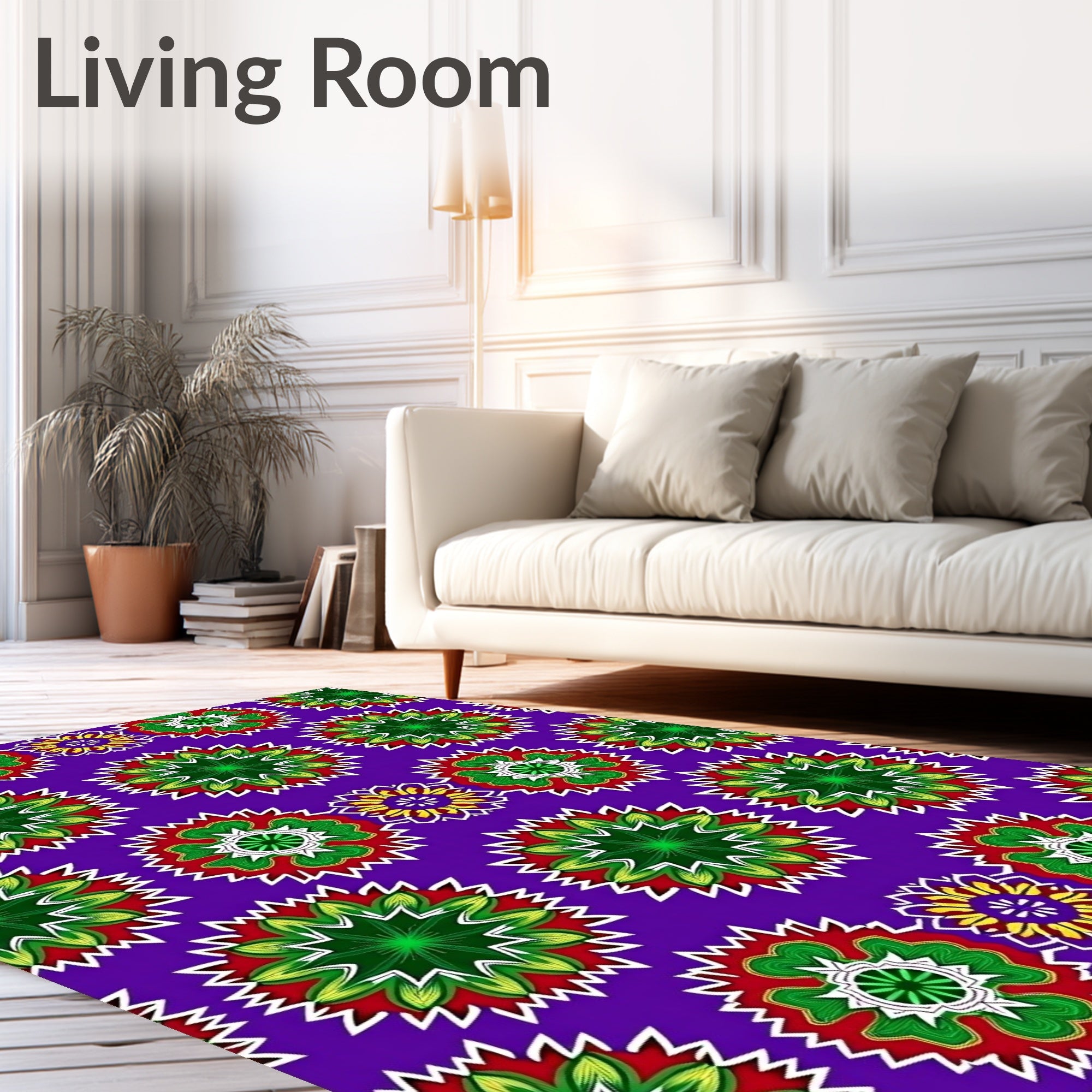 Vibrant Mandala Patterned Rug