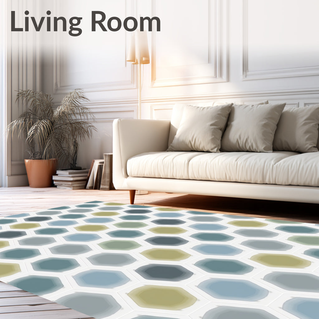 Geometric Hexagon Pattern Rug