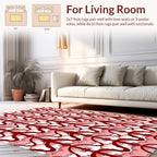 Ornate Crimson Graphic Pattern Rug