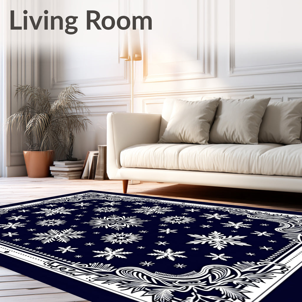 Snowflake Floral Decorative Pattern Rug