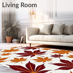 Autumn Maple Leaf Repeating Pattern Rug