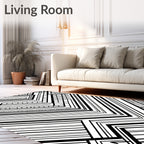 Abstract Linear Geometric Pattern Design Rug