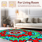 Vibrant Abstract Mandala Design Rug