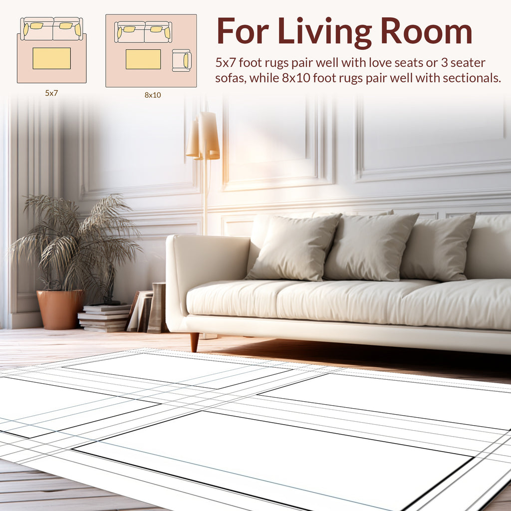 Modern Grid Geometric Pattern Design Rug
