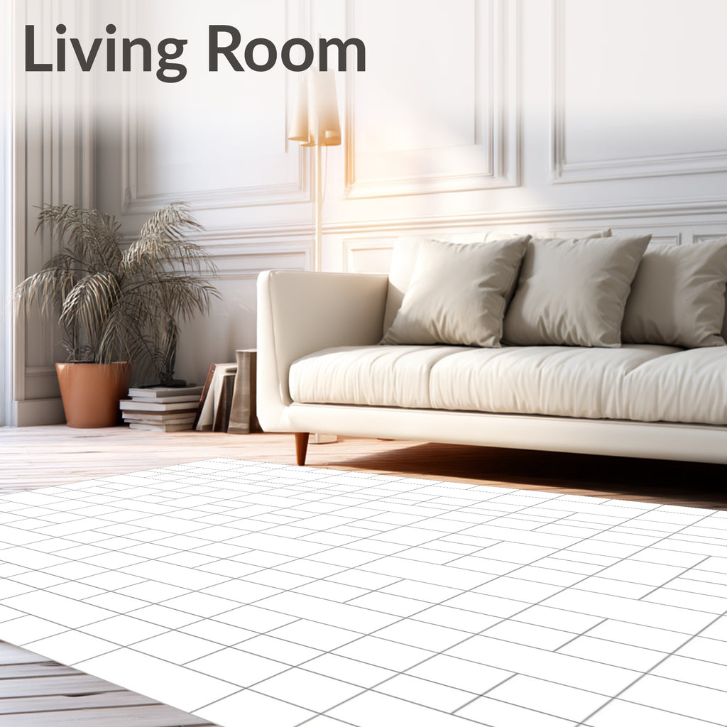 Grid Pattern Rectangular Design Rug