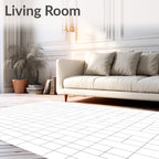 Grid Pattern Rectangular Design Rug
