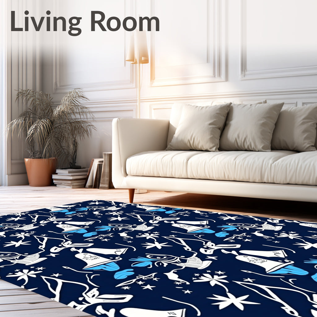 Whimsical Bell Star Pattern Rug