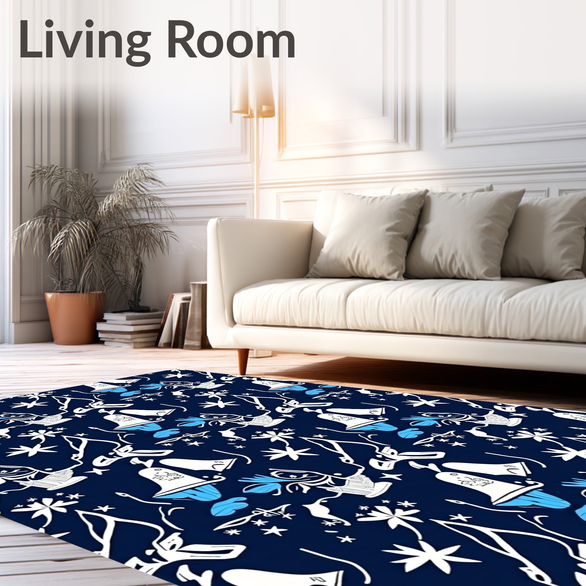 Whimsical Bell Star Pattern Rug