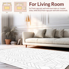 Abstract Geometric Line Art Pattern Rug