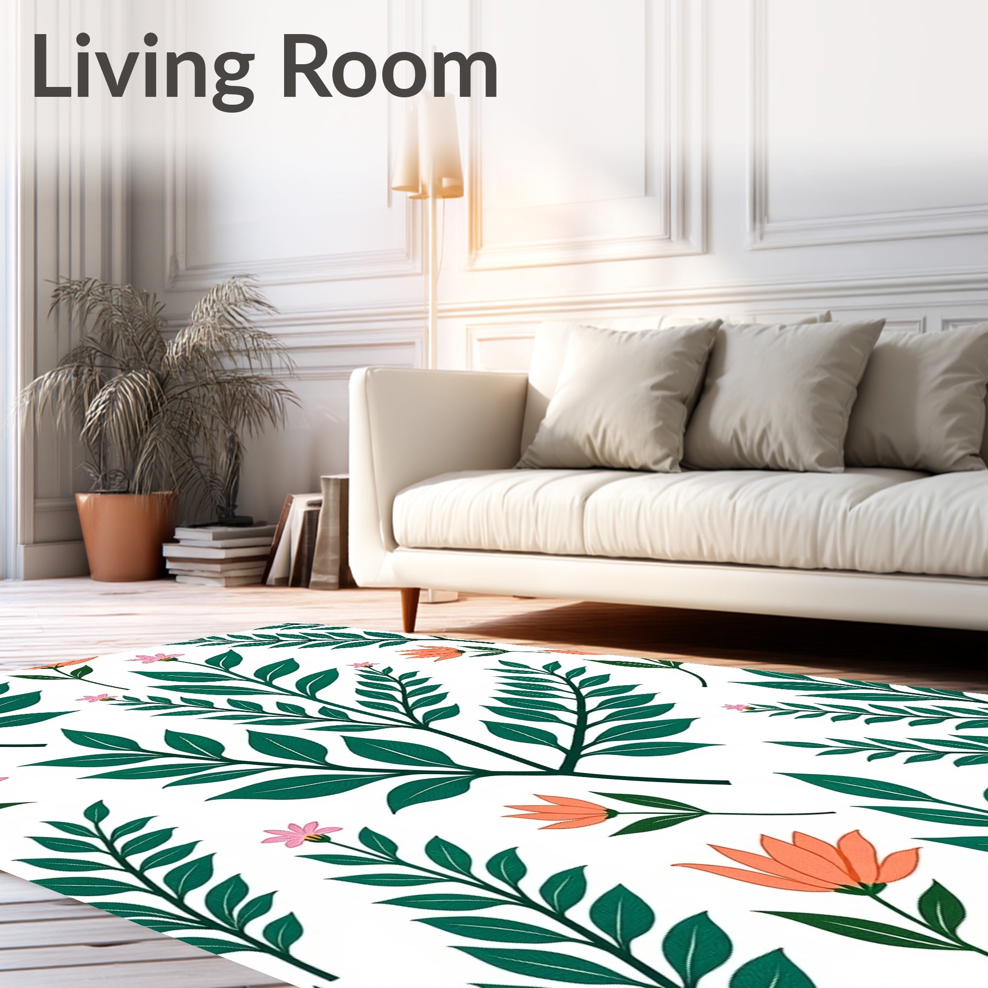 Whimsical Botanical Design Rug