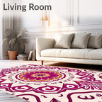 Mandala Inspired Floral Pattern Rug