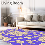 Elegant Floral Scrollwork Pattern Rug