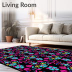 Vibrant Floral Pattern Design Rug