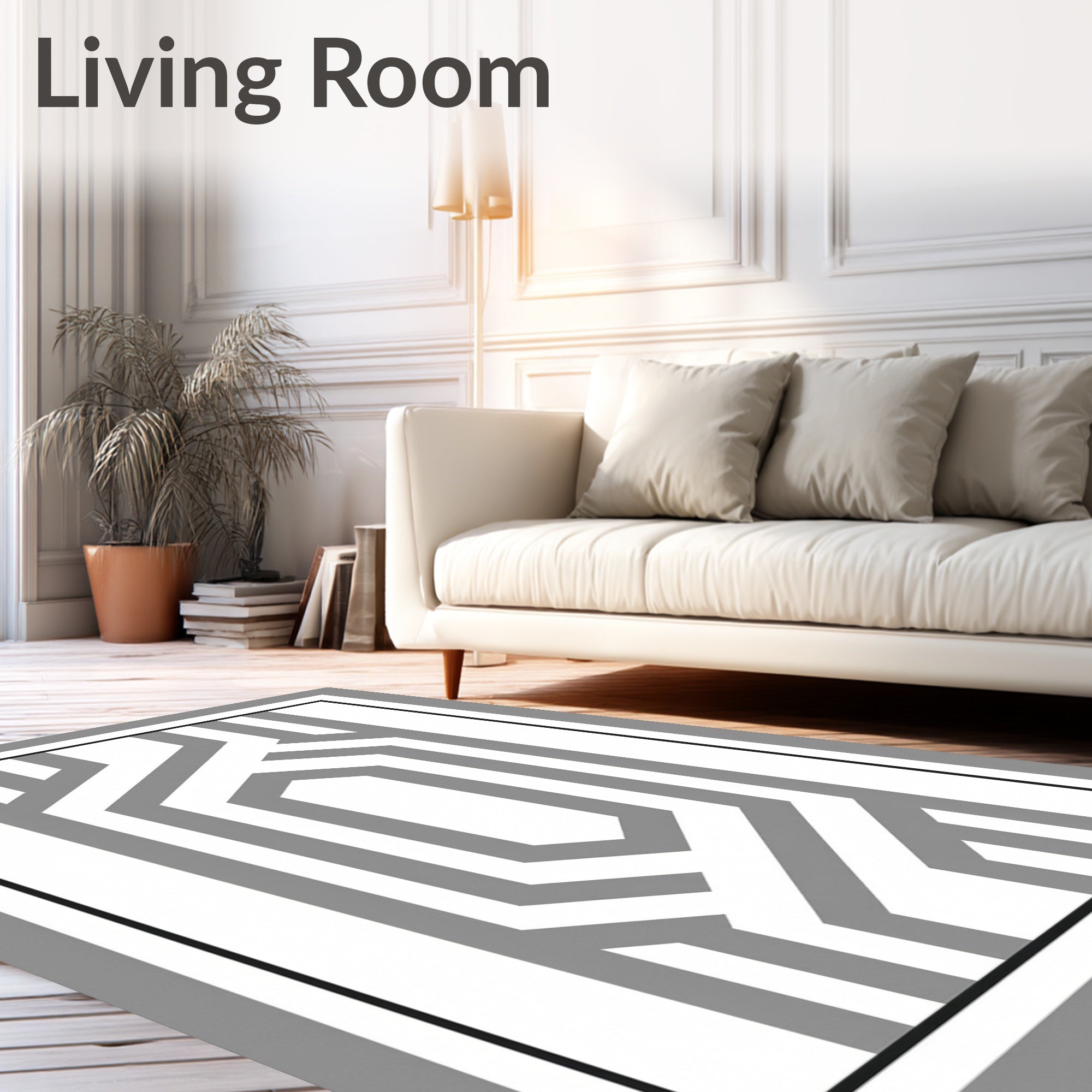 Striking Geometric Pattern Rug