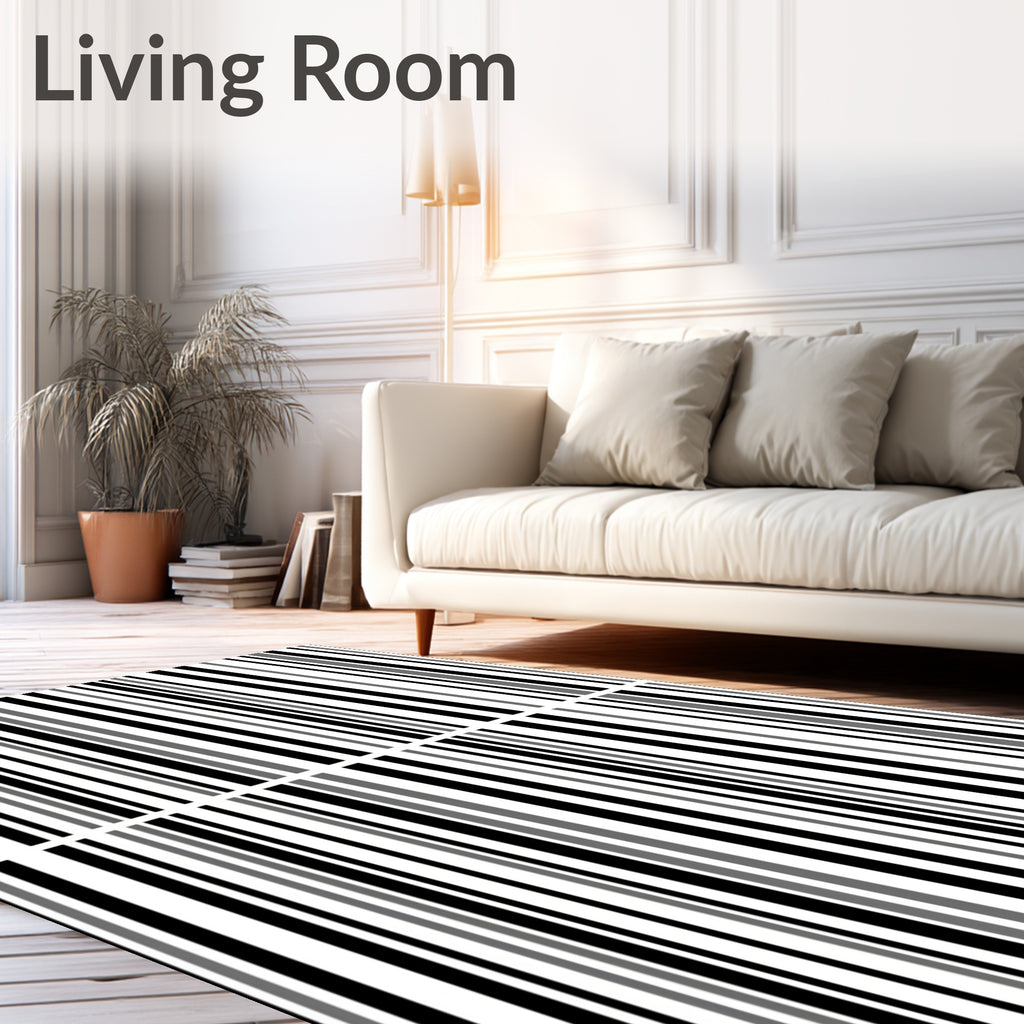 Bold Vertical Stripe Pattern Rug