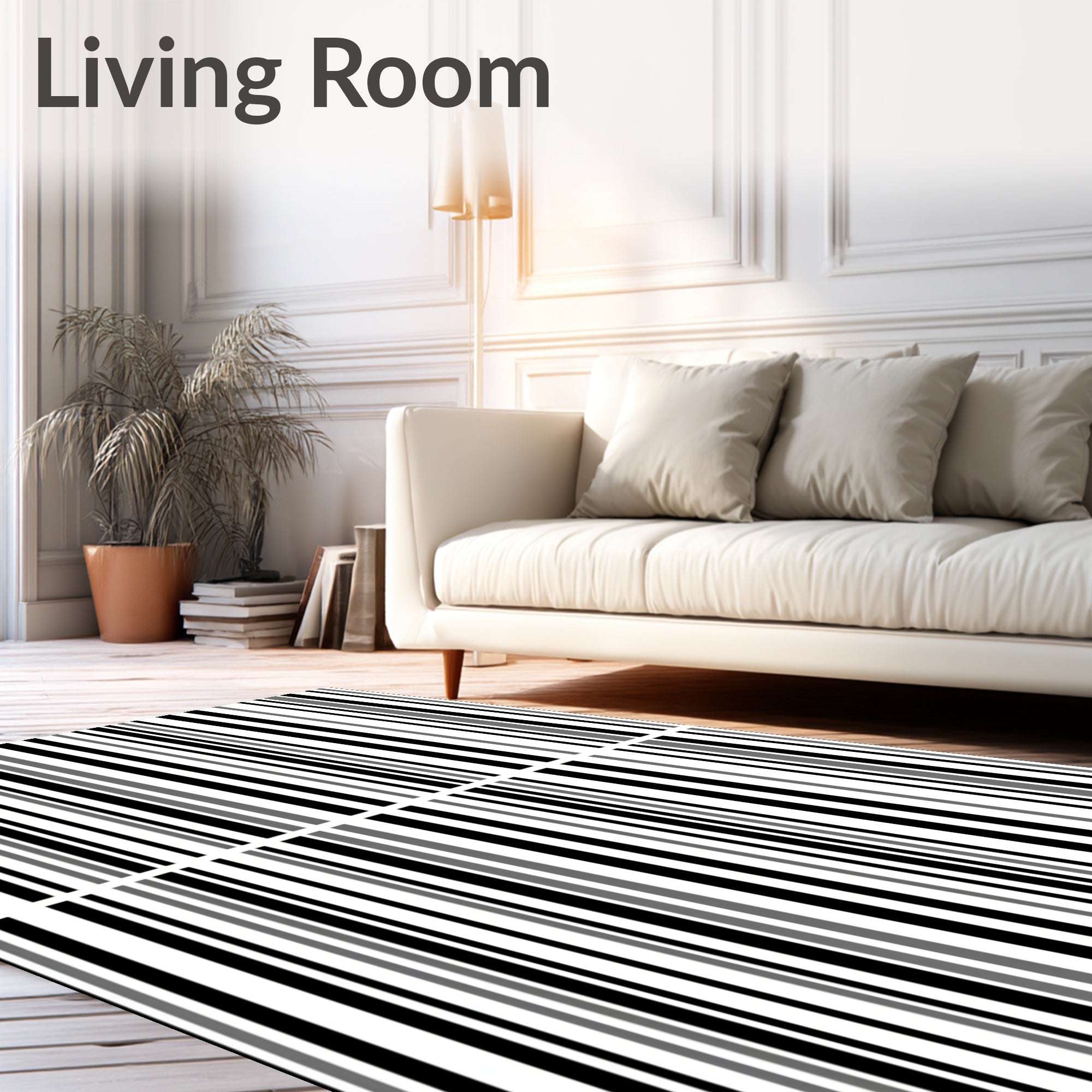Bold Vertical Stripe Pattern Rug
