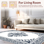 Classic Floral Medallion Border Design Rug
