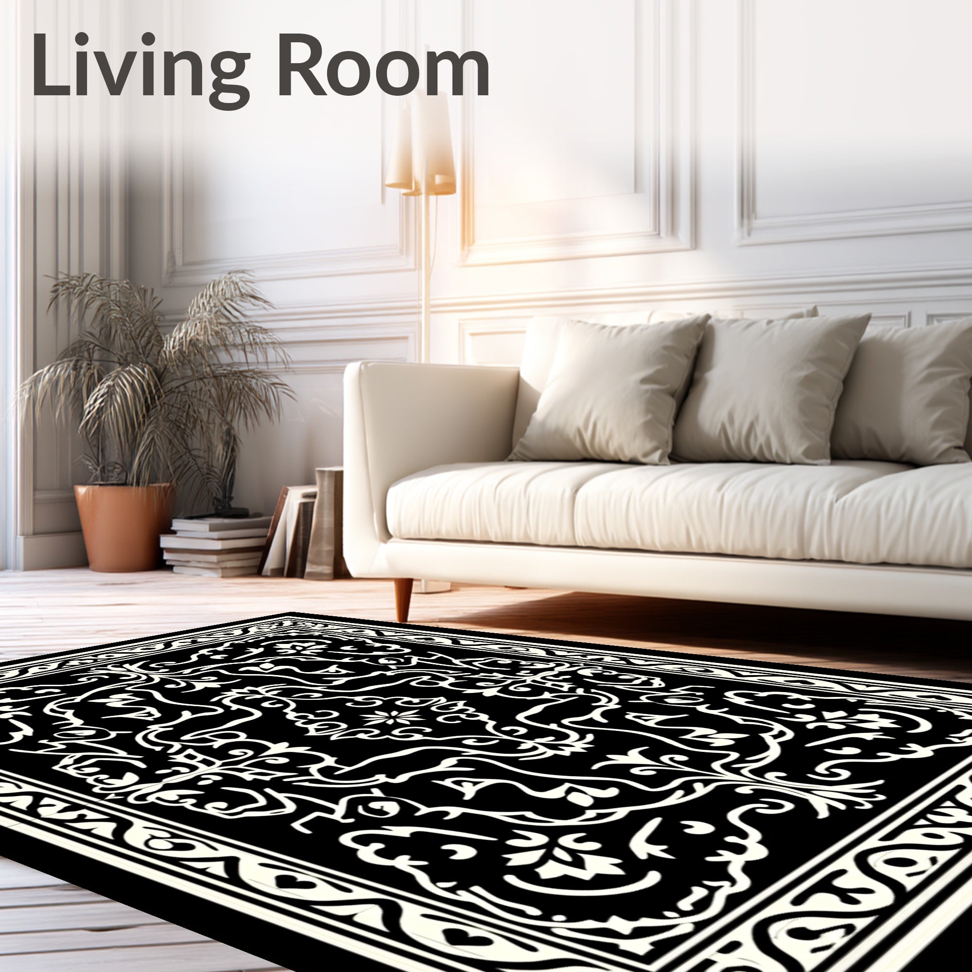 Ornate Scrollwork Delightful Pattern Rug