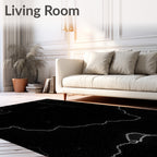 Abstract Geometric Starburst Design Rug