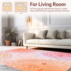 Whimsical Butterfly Floral Line Art Rug