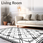 Bold Diamond Lattice Patterned Rug