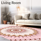 Ornate Rosette Mandala Pattern Design Rug