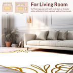 Golden Swirl Elegant Frame Rug