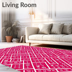 Whimsical Geometric Symbol Pattern Rug