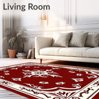 Vintage Floral Border Design Rug