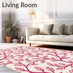 Vine Leaf Patterned Artful Rug