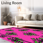 Bold Floral Vines Patterned Rug