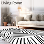 Modern Geometric Spiral Pattern Rug