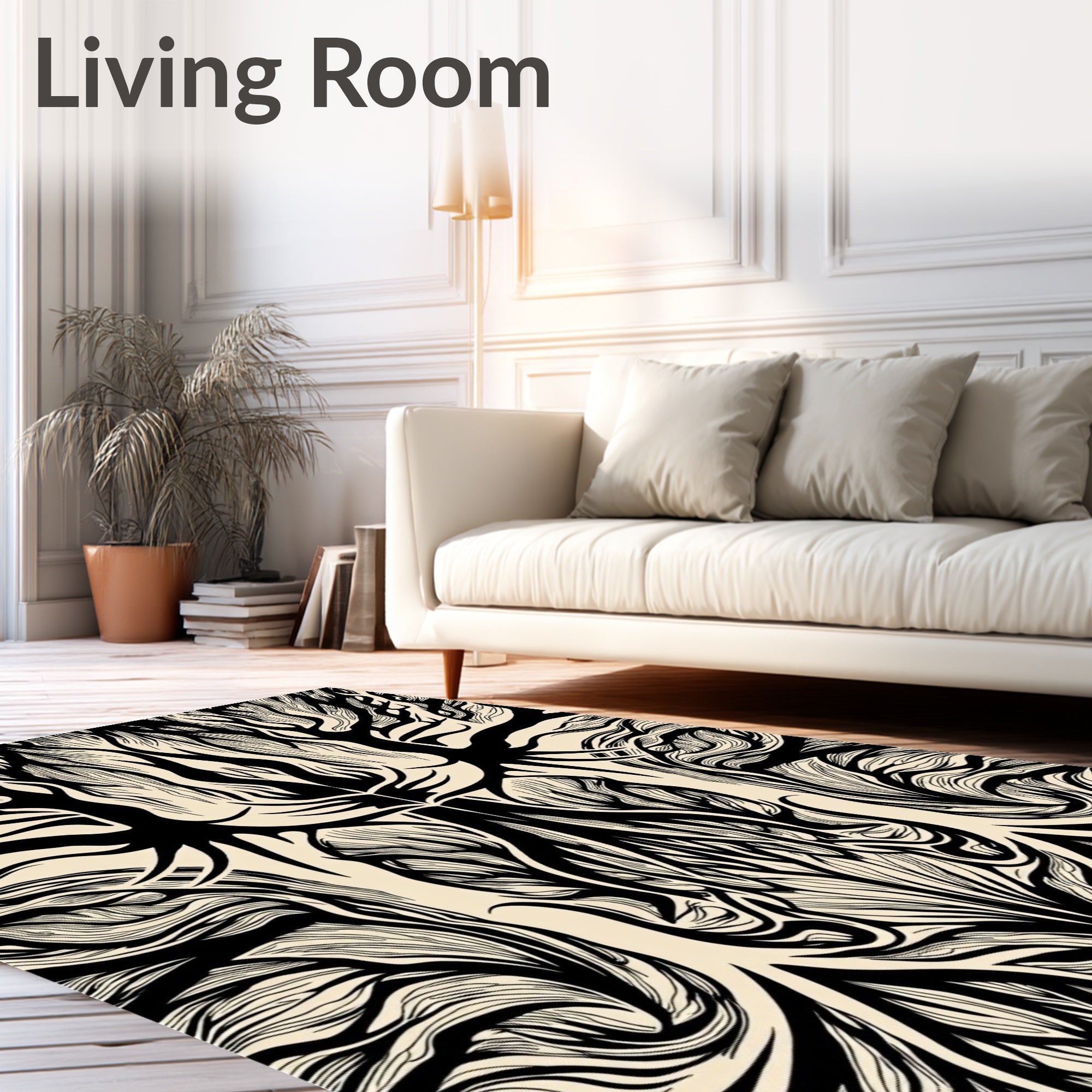 Organic Tree Branch Abstract Pattern Rug