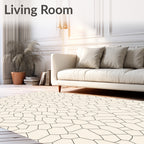 Geometric Cracked Earth Surface Design Rug