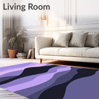 Serene Lavender Wave Landscape Rug