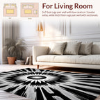 Striking Radiant Sunburst Pattern Rug
