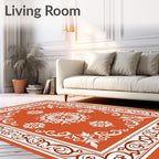 Ornate Floral Mandala Pattern Rug
