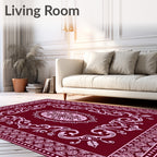 Ornate Floral Oval Regal Rug