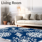 Winter Snowflake Pattern Design Rug