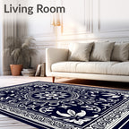 Intricate Floral Medallion Pattern Rug
