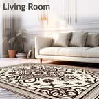 Ornate Botanical Scrollwork Classic Rug