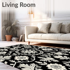 Ornate Floral Medallion Pattern Rug