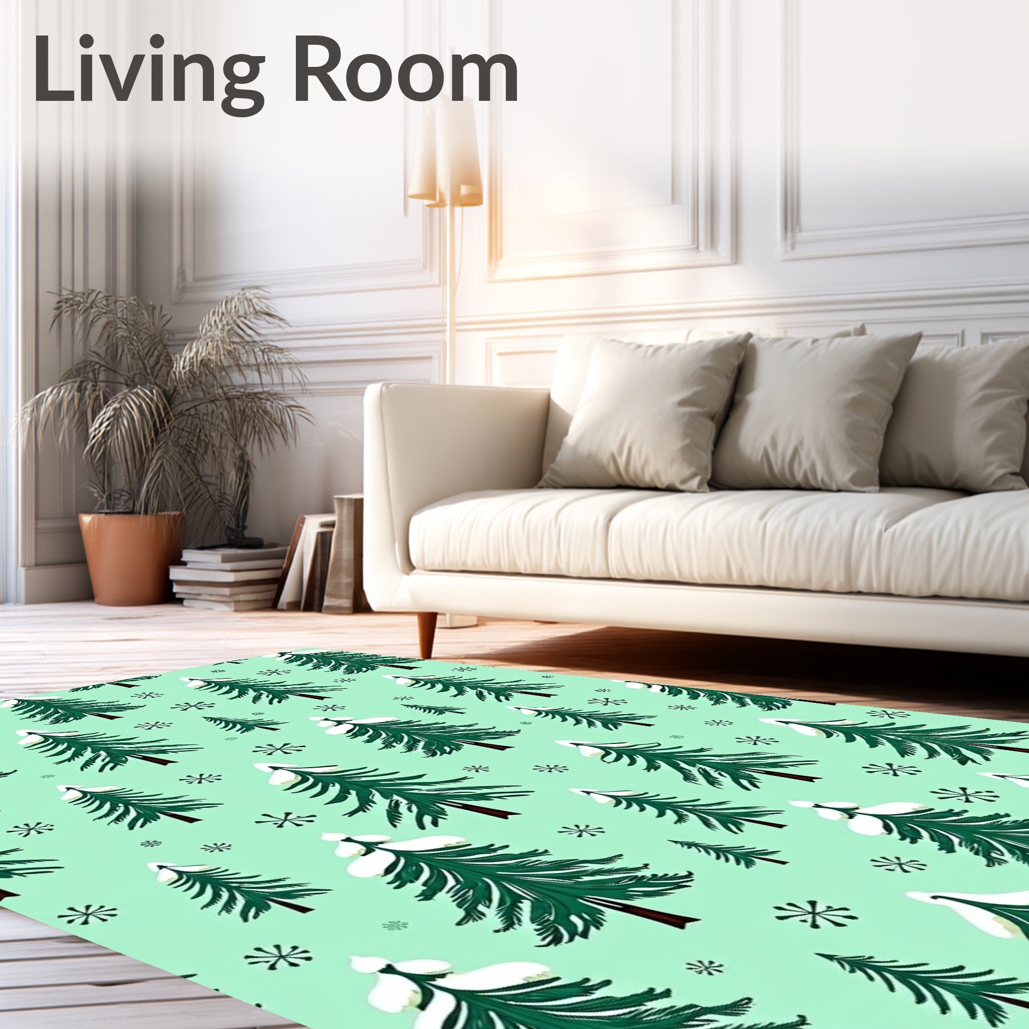 Winter Tree Pattern Design Rug