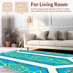 Art Deco Blue Geometric Design Rug