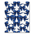 Royal Blue Satin Bow Repeat Rug