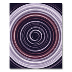 Abstract Plum Circular Swirl Vortex Rug